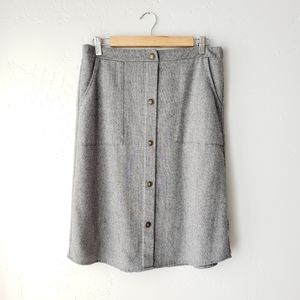 Gray Tweed Skirt